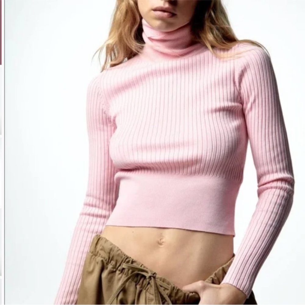 Zara Cropped Turtleneck